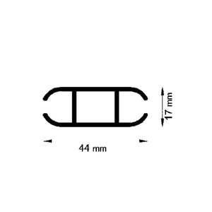 Profili keder 17/44 mm binario keder in alluminio - Product Image 2