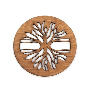 <b>Set</b> <b>4</b> Wooden Tea Cup Coaster <b>Set</b> Highest Quality Customized Size <b>Round</b> Shape Coaster <b>Set</b> <b>For</b> Best Selling - Product Image 4