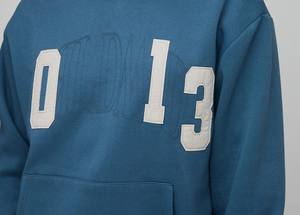 ชุดวอร์มผ้าคอตตอนแบบสวมหัวมีฮู้ดและกางเกงวอร์มแบบ100% พิมพ์ลายสีล้วน500 GSM - Product Image 6