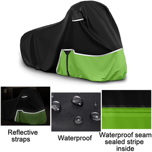 ผ้าคลุมรถจักรยานยนต์และจักรยานแบบพับได้ กันน้ำเต็มที่ ผลิตจากโพลีเอสเตอร์ สำหรับป้องกันฝน ราคาขายส่งถูก - Product Image 3