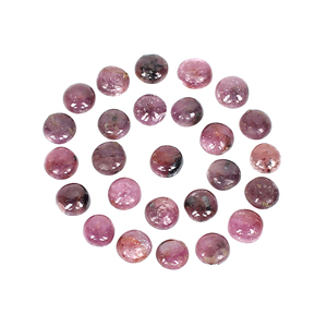 Alta calidad, 10 Uds., 4mm, zafiro Natural redondo y cabujón de Rubí, 3.45CTS, piedras preciosas sueltas en Color azul y rosa para la fabricación de joyas - Product Image 6