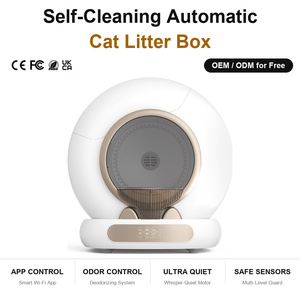 Bac à litière automatique intelligent pour chat, rond, fermé, autonettoyant, électrique, Litiere Pour Chat Automatique - Product Image 1