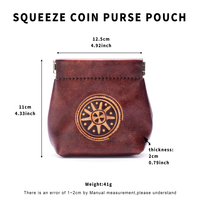 Porte-monnaie en cuir gaufré soleil vintage Mini portefeuille pour femmes fermeture à presser avec dessin animé pas cher Mini porte-monnaie
