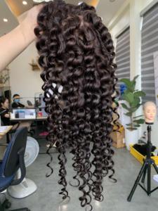 Extensions de cheveux naturels vietnamiens à clipser, alignées sur la cuticule, ondulées, couleur naturelle, faites à la main - Product Image 4