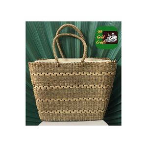 NATURAL SEAGRASS STRAW HANDBAG HANDMADE ECOFRIENDLY WOVEN TOTE <b>BAG</b> WITH LUXURY DESIGN FOR WOMEN <b>SUMMER</b> AND TRAVEL USE - Product Image 1