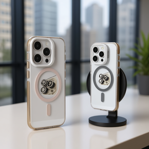 IP16 Transparent Dual Material Mount for Magnetic Ring Holder <b>Camera</b> <b>Protector</b> Mobile Phone Case - Product Image 2