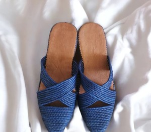 Mules de rafia marroquí, zapatos, regalo para ella o para él, zapatillas deslizantes de rafia, sandalias de mulas de rafia, sandalias de rafia para mujer - Product Image 2