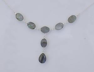 925 timbre Simple concepteur cadeau de mariage meilleure qualité bijoux en argent Sterling 925 fait à la main pierre précieuse Spinner Labradorite pendentif - Product Image 4