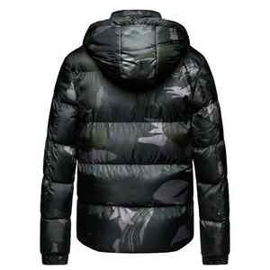 Diseñador personalizado calor reactivo tela Puffer chaquetas abrigos invierno cálido burbuja abajo abrigo calor reactivo hombres chaquetas - Product Image 2