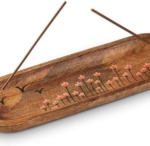 ที่ใส่ธูปไม้ไผ่ธรรมชาติแบบพรีเมี่ยมที่จับรูปเรือ & ที่ดักเถ้าคุณภาพแบบอินเดียหมายเลข15 - Product Image 3