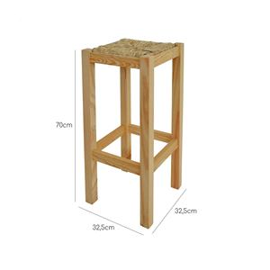 WELL HOME Panca Alta Quadrata in Legno Rustico con Finitura Verniciata 32.5x32.5x70 cm, Sgabelli da Bar - Product Image 3