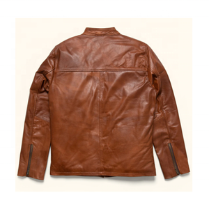 Blouson en cuir de vache pour homme, manches longues, design 2024, logo personnalisé, haute qualité, vêtements décontractés d'hiver, prix bas - Product Image 6