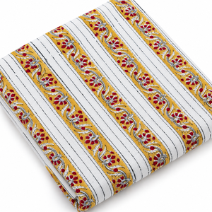 Tissu en voile de coton peigné imprimé à la main Pinksa Fashion, motif floral léger 60S60S 90 GSM, style Rajasthan, en stock - Product Image 6