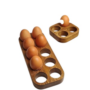 Porte-oeufs en bois de bambou de qualité supérieure Porte-oeufs écologique Rangement de cuisine OEM Fournisseur du Vietnam - Product Image 2