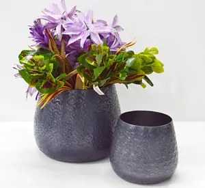 Домашний декор квасцы. Классическая серая текстура с тиснением, Лидер продаж, недорогая ваза для цветов, уникальный стиль, необычная Свадебная ваза