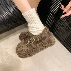 Pantuflas de Diseño con Superficie de Gamuza, Plataforma y Punta Cerrada, Tacón Medio (3-5 cm) - Product Image 5