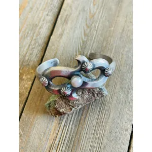 Fashion Cuff Bracelet-Chimney Butte <b>Mother</b> of Pearl & Sterling Silver Jewelry - Product Image 1