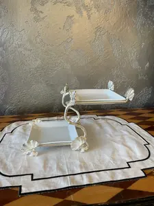 Soporte de pastel de hierro redondo de metal de gran tamaño moderno y plato para hoteles y restaurantes - Product Image 2