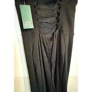 Abito lungo nero da donna Wild Fable taglia XS con spalline sottili in fibra di poliestere e vita naturale - Product Image 6