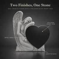 Pierre tombale en granit angulaire