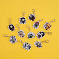 Porte-clés en acrylique imprimé personnalisé sur le thème de l'anime, porte-clés transparent imprimé double face, chaîne suspendue décorative, cadeau créatif