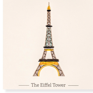 Carte en quilling Tour Eiffel à Paris, carte en quilling faite à la main, cartes de vœux avec enveloppe, art du papier, cadeau de France - Product Image 2