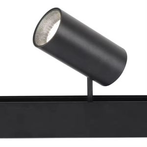 Système d'éclairage sur rail LED noir 12W moderne diffuseur magnétique corps en aluminium COB 48V DC Installation facile pour bureau maison sur support - Product Image 4