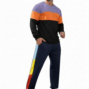 Ensemble survêtement délavé à l'acide, sweat-shirt et pantalon de jogging coupe décontractée, collection de vêtements de rue tendance - Product Image 6
