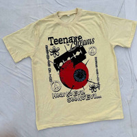 Camiseta personalizada 3D para hombre, camiseta de peso pesado de algodón orgánico de alta calidad, estilo Hip Hop