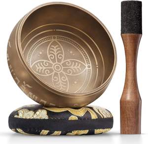 Cuenco tibetano de latón hecho a mano de Metal, cuenco de canto hecho a mano con mantra espiritual para Yoga y meditación - Product Image 5