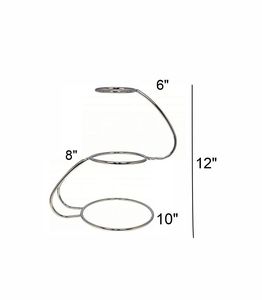 ชั้นวางเค้กโลหะสีทอง 3 ชั้น หรูหรา ขายส่ง ตกแต่งลวดลายฉลุสวยงาม สำหรับจัดแสดงขนมหวาน งานแต่งงาน งานอีเว้นท์ ดีไซน์ Prisma - Product Image 6