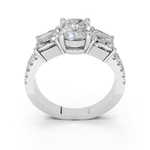 แหวนเพชรประกายแบบคลาสสิก AIENR-010สำหรับผู้หญิงสำหรับการมีส่วนร่วมในทองคำขาวหรือทองคำขาวและสีขาวทองและสีโรสโกลด์ - Product Image 4