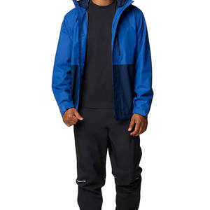 แจ็กเก็ตกันฝนสำหรับผู้ชาย, แจ็คเก็ตผ้าเบามีฮู้ดปกตั้งกระเป๋าหลายสีไฮสตรีทล่าสุดตามสั่ง - Product Image 3