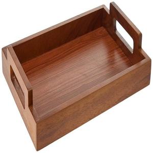 Elegante Bandeja Artesanal de Madera con Diseño Geométrico Rectangular Moderno - Accesorio Móvil para Mesa de Comedor para Bodas y Celebraciones de Diwali - Product Image 3