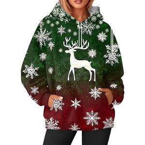 Nouveauté Offres Spéciales sweats à capuche de Noël surdimensionnés pour femmes offre spéciale sweats à capuche respirants anti-boulochage pour femme sweats à capuche de Noël - Product Image 3
