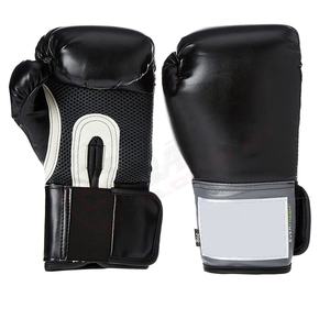 Transpirable 100% calidad superior cuero Fighting-MMA venta al por mayor 12oz entrenamiento Muay-Thai negro-blanco Kickboxing guantes de boxeo - Product Image 4