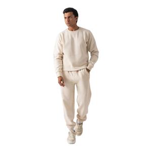 Luxe hommes sweat 100% coton polaire Long pull doux respirant tissu hommes sweat pour l'automne et l'hiver porter - Product Image 3