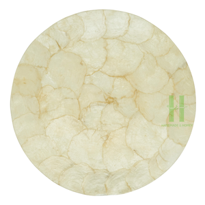 Mosaic Mother of Pearl Placemat for Dining <b>Table</b> Decoration and Rattan Charger Plates Customized in HNH Craft Factory - Product Image 2