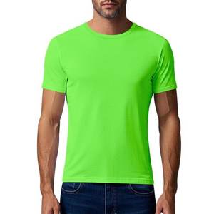 T-shirts pour hommes 100% coton tricoté, coupe classique, décontracté, couleur unie, été, col en V, manches courtes, respirant, séchage rapide - Product Image 1