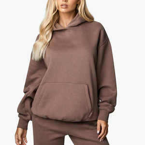 Ensemble de survêtement décontracté pour femmes, manches longues, tricot, coupe régulière, 100% coton, imprimé personnalisé, pull, survêtement de sport - Product Image 2