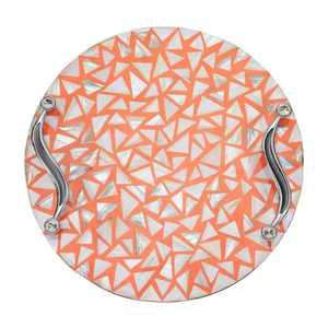 Plateau de service rectangulaire en résine de haute qualité avec poignées métalliques pour la vaisselle, idéal pour l'utilisation pendant le Ramadan et l'Aïd, cadeau parfait - Product Image 1