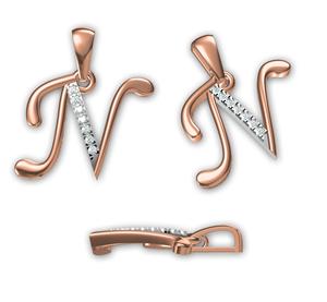 Collar con colgante de alfabeto N de diseñador más vendido para mujer, colgantes y dijes finos con letras de oro rosa con estilo, regalo perfecto - Product Image 4