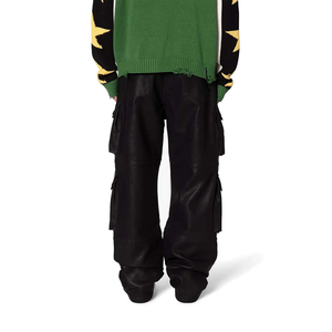 กางเกงหนังคาร์โก้พรีเมี่ยมสำหรับผู้ชายกางเกงคาร์โก้หนังสำหรับสวมใส่ในชีวิตประจำวัน - Product Image 6