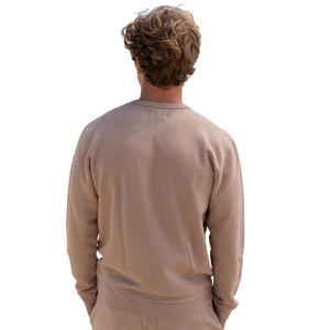 Sweat-shirt en molleton français pour homme, 100% coton biologique de luxe, pré-rétréci, certifié GOTS, coupe classique, pull-over - Product Image 5