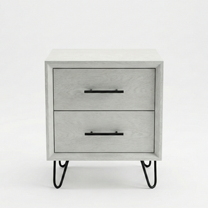 Table d'appoint en bois de caoutchouc moderne PKP Durable Living Room Furniture Dong Nai, placage de chêne MDF, couleur crème peinte, garantie 1 an - Product Image 1