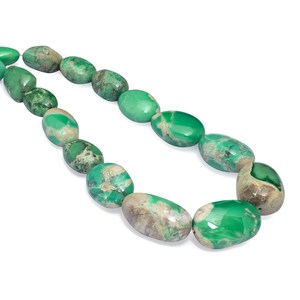 AAA Variscita Natural 10x14mm-20x28mm Cuentas de pepitas lisas Variscita verde Piedras preciosas semipreciosas Cuentas sueltas caídas para joyería - Product Image 3