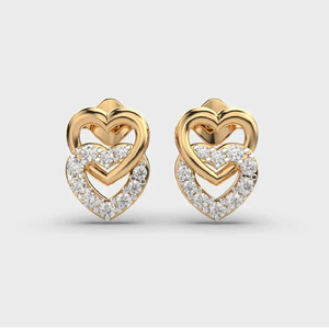 Pendientes de Diamantes Geométricos Modernos de la Mejor Calidad |   Joyería de Moda Contemporánea y Elegante para Mujer, Chapada en Rodio, Certificada por IGI, RATAN - Product Image 4