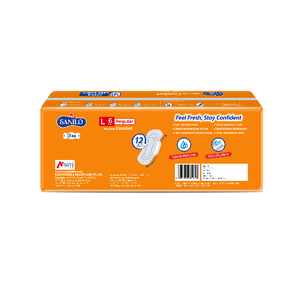 Sanilo <b>Sanitary</b> Napkins Large Size 6 <b>Pads</b> Dry Comfort Soft Gentle Reliable Protection for Everyday Use - Product Image 4