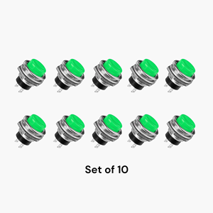 Juego de 10 Interruptores de Botón PS-212 Niquelados, Autoblocantes, de Metal y Latón, para Voltajes de hasta 240V - Envío Gratis - Product Image 2