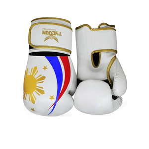 Guantes de boxeo de cuero auténtico/PU con logotipo personalizado, bolsa Muaythai, guantes de kick boxing, guantes de boxeo de alta densidad de varias capas - Product Image 2